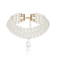 Gorgeous Multilayers Imitation Pearl Choker Necklaces for Women Jewelry Irregular Pearls Bead Chain Wedding Necklace