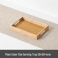 Rectangular Bamboo and Wood Tea Tray with Handle - Retro Style for Home or Hotel Use