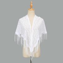 Pure Color Lace Triangle Scarf Women Evening Dresses Shawl Hollow Mesh Bridal Bridesmaid Wedding Party Shawl Lady Capes Wraps