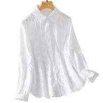 Lace Lace Lapel White Top Womens Embroidery Sweet Temperament Lady Updated Base Top M balta