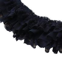 Three Layers Lace Fabric 10cm Wide Ruffled Lace Trims  Apparel Curtains Sewing Decor juoda