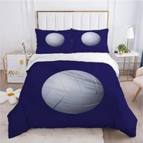 Volleyball Bedding Set King Queen Duvet Cover Sports Theme Polyester Comforter Cover for Boys Girls 70x133cm 2pcs blue