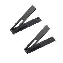 Invisible Ultra Thin Magnetic Mobile Phone Holder Stands Metal Alloy Foldable Cellphone Kickstand Desktop Tablet Bracket Support gray