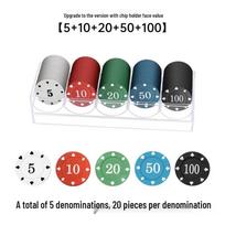Plastic Game Room Poker Chips Set gray