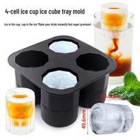Silicone 4-Cavity Shot Glass Ice Mold juoda