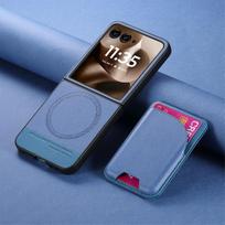 Leather Cover for Motorola Razr 60 50 40 Moto Razr 60 50 40 Ultra Phone Case Wallet Card Holder Bracket Magnetic Motorola Razr 40 Ultra mėlyna