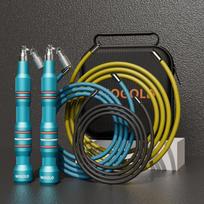 Mogold Professional Fitness Jump Rope With 3-color Replaceable Cables - Burn Fat & Enhance Training Performance blue