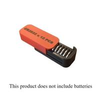 CR2032 Button Battery Storage Case, 3D Printed Shockproof Portable Organizer, 12Pcs Generic Battery Holder for Household Outdoor