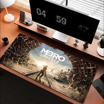 Mouse Pad Large rubber mouse pad with lock edge computer gamer HD Metro Exodus printing desk pad keyboard pad 800x400x2mm brown