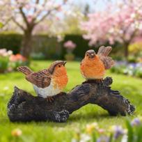 Rustic Robin Resin Ornament for Garden, Patio, or Living Room Décor yellow