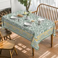 Paisley žalias Boho gėlių stačiakampis staltiesė Šventinės vakarėlio dekoras Plaunama virtuvės valgomojo stalo drobulė Vestuvių dekoracijos 90x140cm gray
