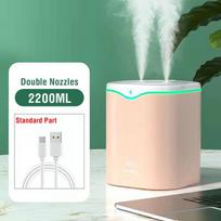 2200 ml dvigubo purškimo oro drėkintuvas eterinių aliejų difuzorius Ultragarsinis oro difuzorius elektrinis aromatinis difuzorius oro drėkintuvas žalia