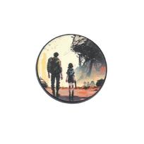 Hot Sale The Last Of Us Surrounding Metal Badge Brooch gray
