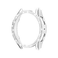 Deimantinis laikrodžio dėklas, skirtas Samsung Galaxy Watch 6 40mm 44mm, PC dėklas, ne ekrano apsauga, dvigubas blizgučių dėklas, apsauginis buferio korpusas 40mm gryna