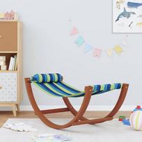 Kids Outdoor Wooden Rocking Hammock Swing Chair 114*45*50