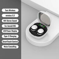 MINI13-Nematomos Mini Ausinės, Suderinamos su Belaidžiu Bluetooth, Ilgas Baterijos Veikimo Laikas, Mikroskopiniai Kompaktiški Paslėpti Ausų Antgaliai balta