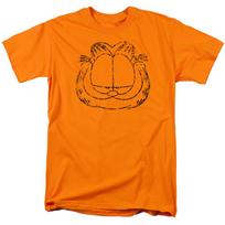 Garfield Smirking Distressed T Shirt Mens Licensed Jim David Comics Tee Orange XXL orange