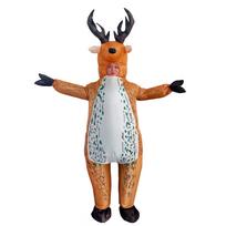 Christmas Elk Inflatable Suit - Festive Reindeer Costume and Party Prop Adult 150-190cm brown