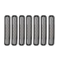 Priekinės grotelių įdėklų rinkinys Medaus korys Jeep Wrangler TJ & Unlimited 1997 1998 1999 2000 2001 2002 2003 2004 2005 2006 2007 A SET
