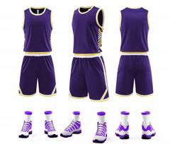 College Student & Children's Basketball Team Uniform Set - Competition & Training Vest 3XS dangaus mėlyna spalva