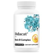 Basic B Complex 120 Capsules Vitamin B Supplement for Energy Metabolism Support 120PCS