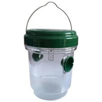Solar Wasp Traps Hanging Yellow Jacket Trap with UV LED Light Reusable Bee Trap Catcher for Hornets Flying Insects Killer orange
