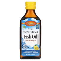 „Carlson Labs“ „Norwegian The Very Finest“ žuvų taukai, 1600 mg omega-3, citrinų skonio – 200 ml