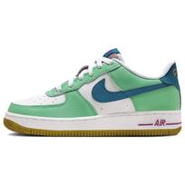 Nike Air Force 1 LV8 GS Balti Pavasariniai Žali Vaikų Kedai Hyper-Violetiniai Žali-Abyss FJ4613-100 35.5 white