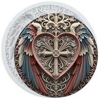 Baroque Style Silicone Mold Angel Wings Fondant Molds Cake Decorating Tools Cupcake Topper Candy Sugar Craft Gum Paste Polymer Clay pilka spalva