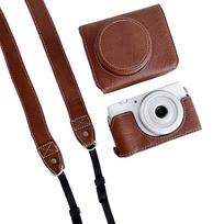 Digital Camera Protective Case PU Leather Camera Storage Bag with Removable Shoulder Strap Compatible with  ZV1 F  ZV1M2 ruda