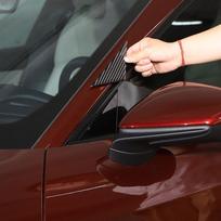 For Porsche Taycan -2022 Soft carbon fiber A pillar Rearview Mirror Side Triangle Spoiler Trim Sticker Car Carbon Fiber