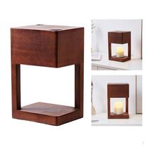 Candle Warmer Lamp Dimmable Creative Wooden Base for Living Room Bedroom A B white