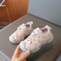 2026 Autumn Soft Sole Kids Sports & Hiking Shoes for Girls 30 rožinė
