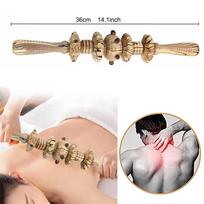 Tcare Wooden Gua Sha Massager Handheld Cellulite Blaster Muscle Roller Stick for Sports Injury Relief beige