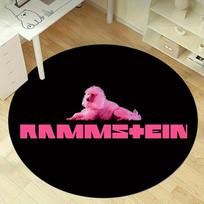 1pc Rammstein Pink Poodle Design Home Office Outdoor Round Carpet Gift Rug MatRC2786 80cm by 80cm brown