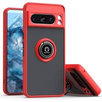 For Google Pixel 8 Pro Phone Case for Google Pixel 8 Pro 9 Shockproof Protection Anti Fall Magnetic with Ring Bracket Cover Pixel 8 Pro raudona