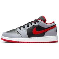 Air Jordan 1 Low GS Cement Grey White Fire Red 553560-060 38.5 black