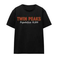 Twin Peaks Unisex Adult Population T-Shirt S juoda
