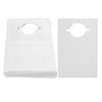 100pcs Disposable Adult Bib Waterproof Restaurant Beauty Salon Dental Bib for Elderly 15.7 X 23.6 Inch White white