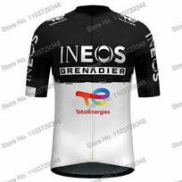 Ineos Grenadier Cycling Jersey Men's Set Summer Bib Cycling Clothing Road Bike Shirt Suit Women Bicycle Shorts Sports XS white