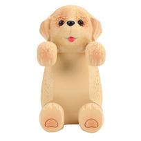 Cute Sticky Note Holder Lifelike Hand Engraving Resin Dog Sticky Note Dispenser for Office Holds School Desk Supplies beige