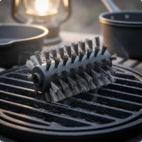 Electric Grill Brush Attachment 304 Stainless Steel Roller Head Easy Installation