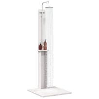 Outdoor Shower 206 cm Solid Pine Wood and Stainless Steel White