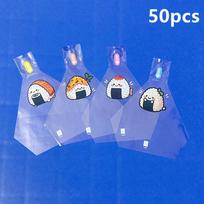 50/100 vnt. Mielas animacinis trikampio ryžių kamuoliuko pakavimo maišelis, jūržolės Onigiri suši bento gaminimo forma, bento priedai, suši maišeliai blue