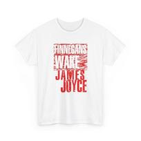 james joyce finnegans wake in red tshirt XL white