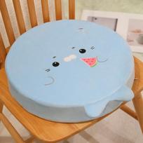 Seal Cartoon Plush Memory Foam Seat Cushion – Cute Office & Chair Pad for Long Sitting 38x7cm 0.24kg white