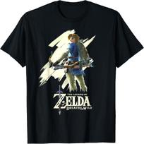 Nintendo Zelda Breath of the Wild Link Stare Grafinis Marškinėliai Marškinėliai S juoda