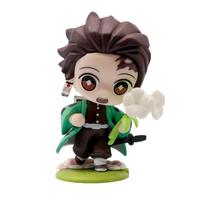 Demon Slayer Tanjiro Kamado Nezuko Anime Cartoon Figure Blind Box Creative Personalized Statue Model Ornaments Toy Surprise Gift beige