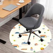1pc city pattern Round Chair mat Area Rug - Non-Slip, Floor Mat for Office, Bedroom, and Indoor Decor c1125085 80cm by 80cm