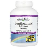 Natural Factors, Stress-Relax, Suntheanine l-theanine, 200mg, 120 chewable tablets (100mg per tablet)